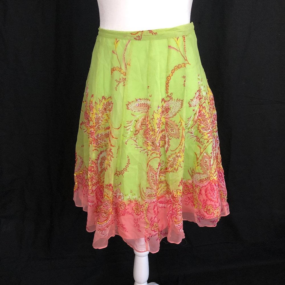 ECI New York - Pink and Green Skirt